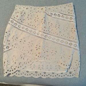 Crochet mini skirt